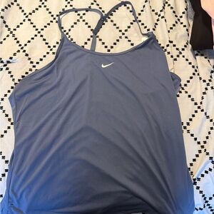 Nike Women's Slate Blue Racerback Tank with Swoosh